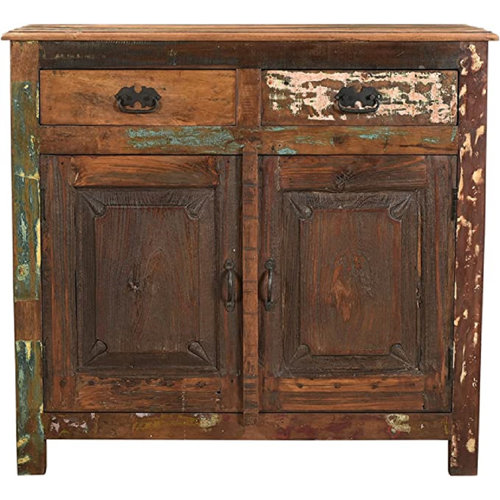 Loon Peak® Eyitayo Solid Wood Accent Cabinet Wayfair